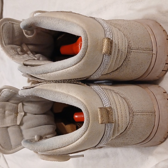 Nike dunk emb high retro white cracked swoosh leather pink sole - Picture 4 of 5